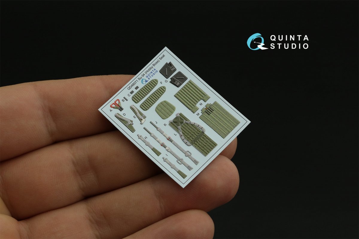 Quinta Studio QD48071 Su-34 3D-Printed &amp;amp; colored Interior on decal paper (HobbyBoss) 1/48 – image 3