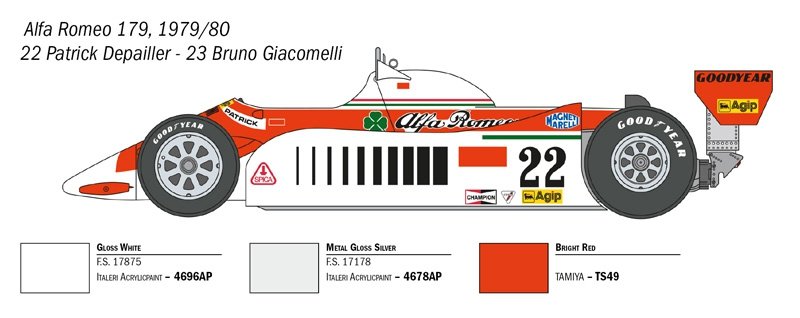 Italeri 4704 ALFA ROMEO 179 - 179C 1/12 – image 15