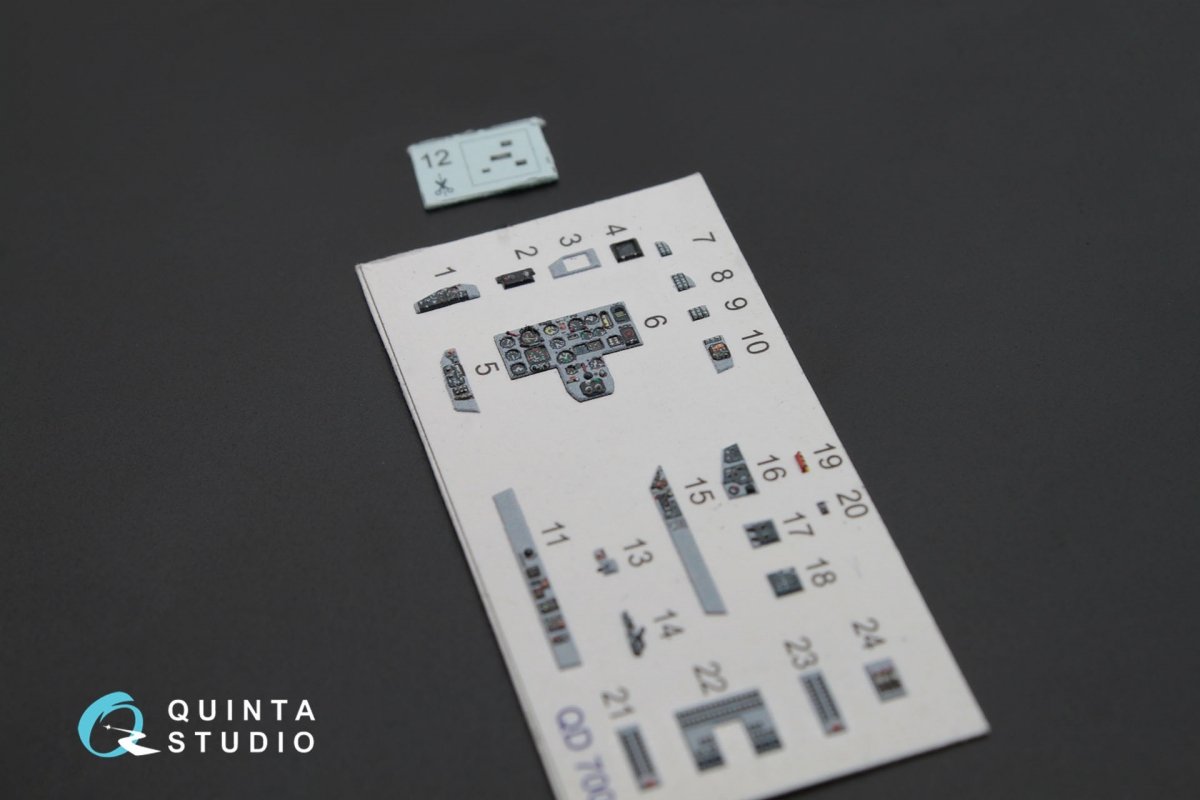 Quinta Studio QD72002 MiG-29 9-13 3D-Printed &amp;amp; colored Interior on decal paper for 7278 Zvezda kit 1/72 – Bild 2