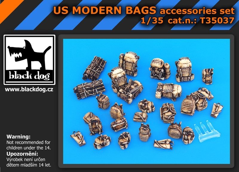 Black Dog T35037 US modern bags accessories set 1/35