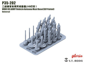 ET Model P35-202 WWII US ARMY Vehicle Antenna Mast Base (3D Printed) 1/35