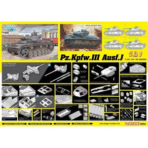Dragon 6954 Pz.Kpfw. III Ausf.J Initial/Early Production 2in1 1/35 – Bild 2