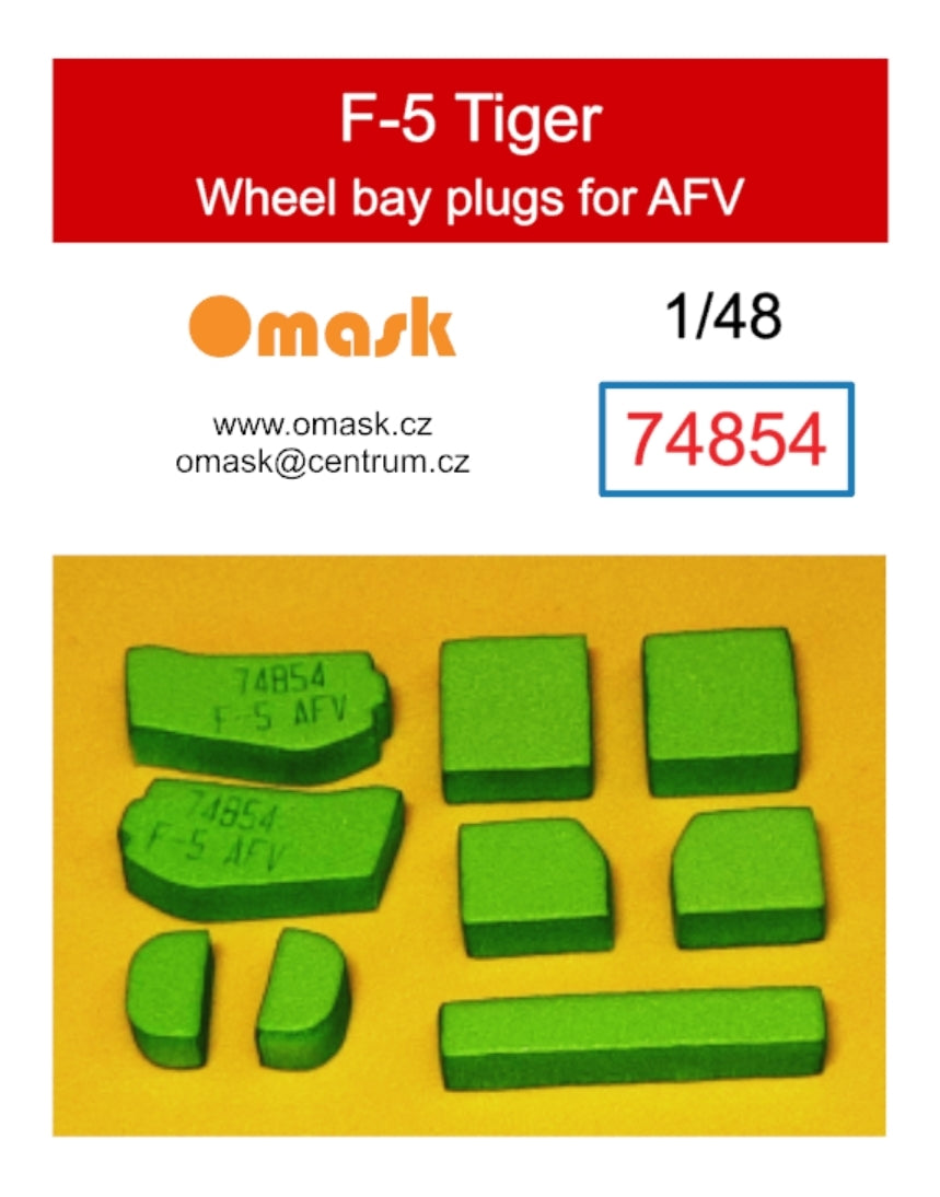 Omask 74854 F-5 Tiger wheel bay plugs (for AFV) 1/48