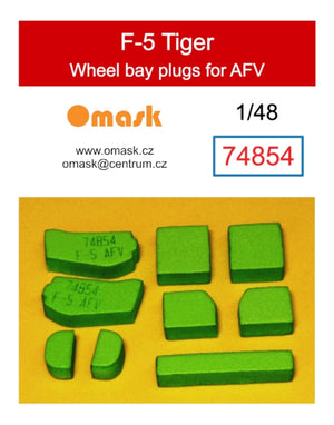 Omask 74854 F-5 Tiger wheel bay plugs (for AFV) 1/48