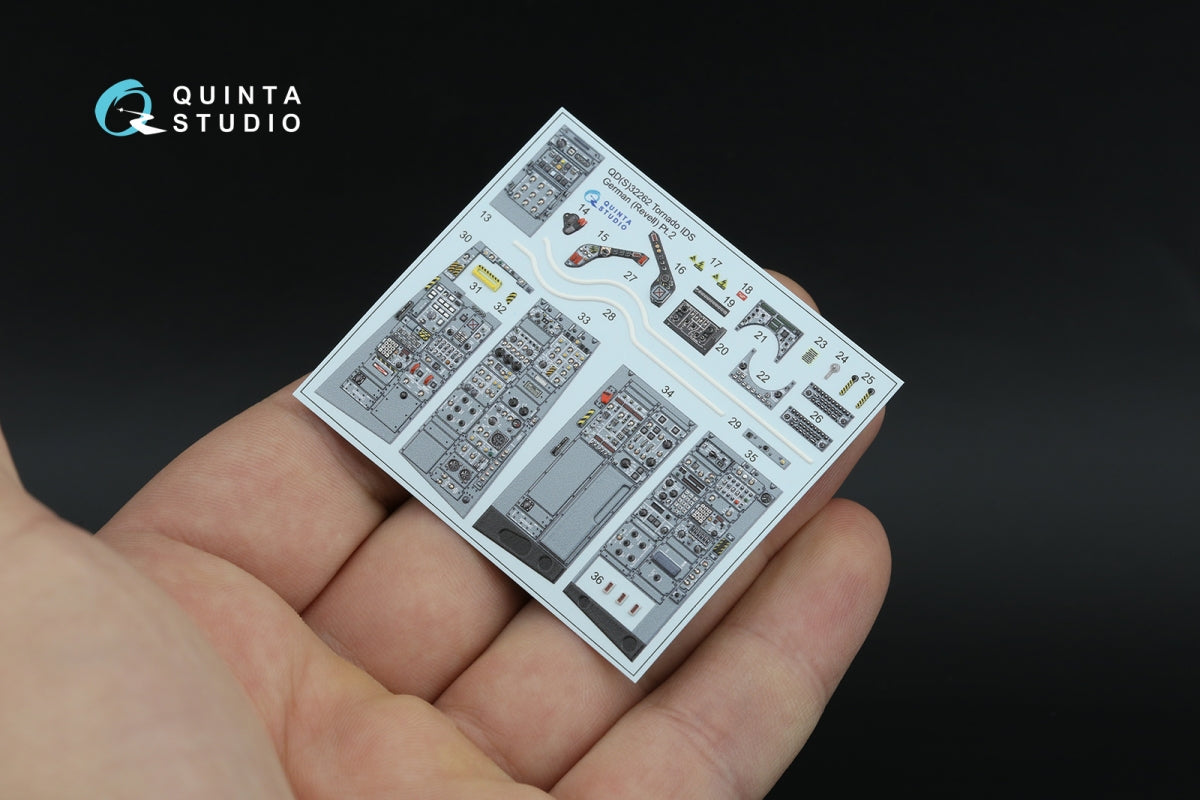 Quinta Studio QDS+32262 Tornado IDS German 3D-Printed &amp; coloured Interior on decal paper (Revell) (Small version) (with 3D-printed resin parts) 1/32