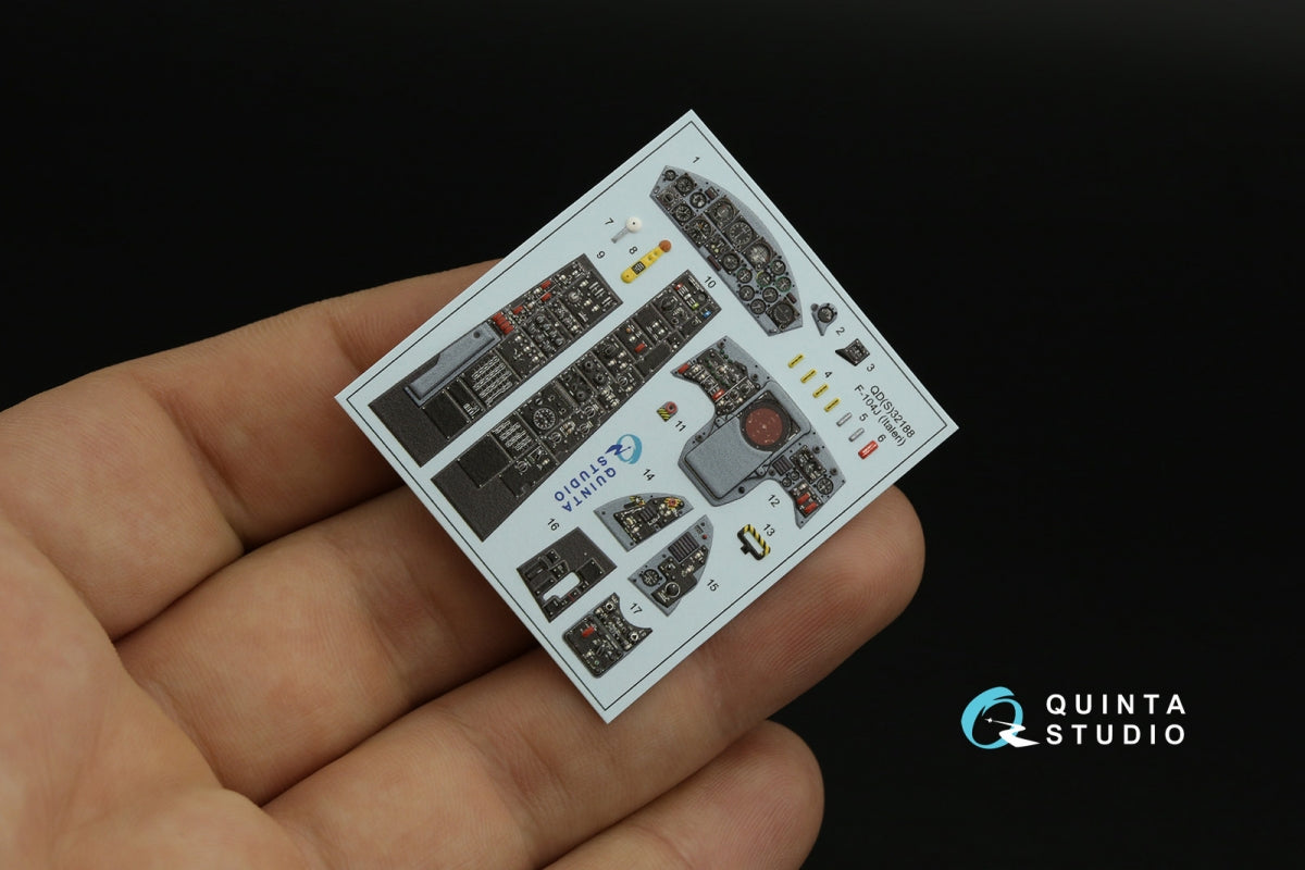 Quinta Studio QDS-32188 F-104J 3D-Printed colored Interior on decal paper (Italeri) (small version) 1/32 – image 6