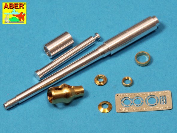 Aber 35L-076n 88mm KwK36/L56 barrel for German Tank Tiger I, Ausf. E - with early muzzle brake 1/35