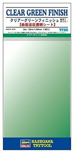 Hasegawa TF20 Clear Green Finish 1 Sheet 90 X 200mm