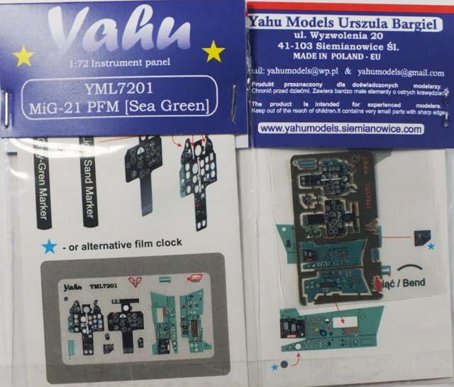 Yahu YML7201 MiG-21 PFM Sea Green (RV) 1/72