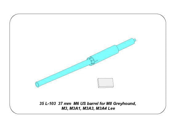 Canon Aber 35L-103 pour canon américain M6 de 37 mm adapté aux chars M8 Greyhound, M3, M5, Grant et Lee (1/35) – image 5
