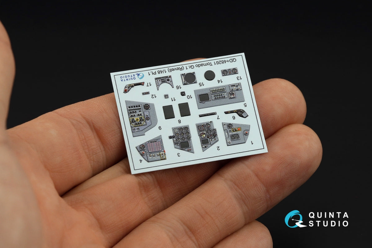 Quinta Studio QDS+48261 Tornado GR.1 3D-Printed colored Interior on decal paper (Revell) (small version) (with 3D-printed resin parts) 1/48 – obrázek 4
