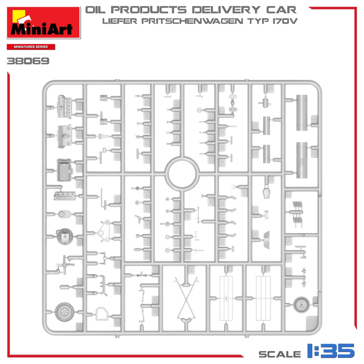 MiniArt 38069 OIL PRODUCTS DELIVERY CAR, LIEFER PRITSCHENWAGEN TYP 170V 1/35 – image 9