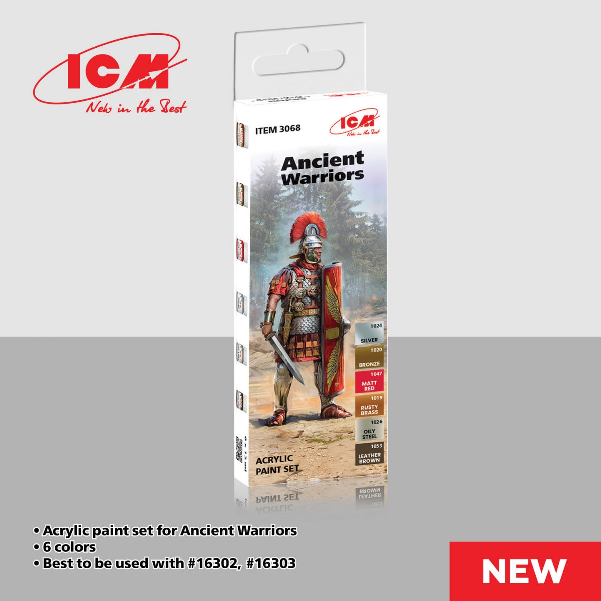 ICM 3068 Acrylic paint set for Ancient Warriors 12 ml x 6