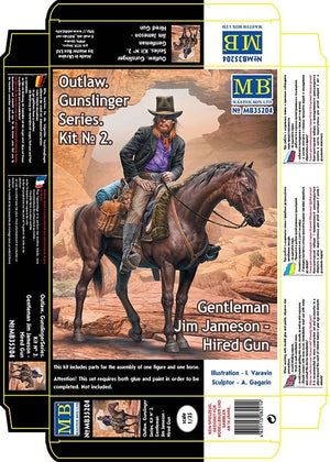Master Box 35204 Outlaw. Gunslinger #2: Gentleman Jim Jameson Hired Gun 1/35 – imagen 2