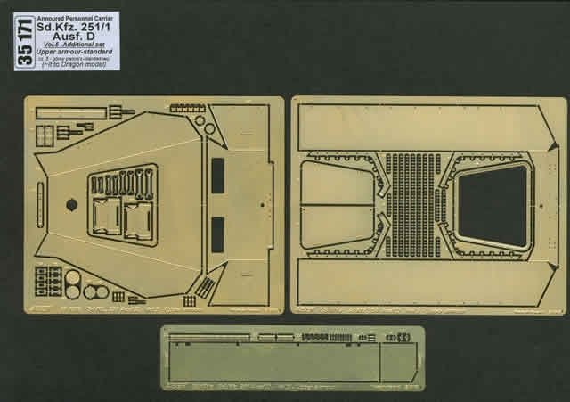Aber 35171 Sd.Kfz.251/1 Ausf.D. part 5 upper armor (DRA) (1/35)