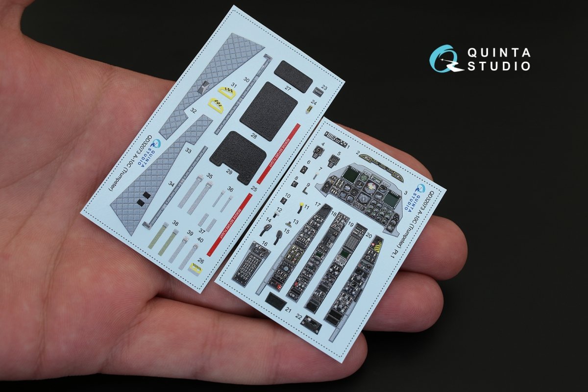 Quinta Studio QD32073 A-10C 3D-Printed &amp;amp; colored Interior on decal paper (for Trumpeter kit) 1/32 – immagine 2