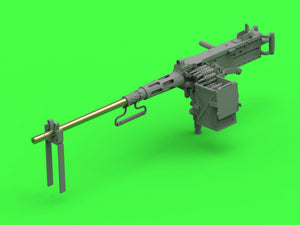 Master GM-35-069 Browning M2HB .50 cal (12.7mm) - machine gun with tank mount - early WWII period (D69820 cradle with D68375 small ammo box) 1/35 – obrázek 10