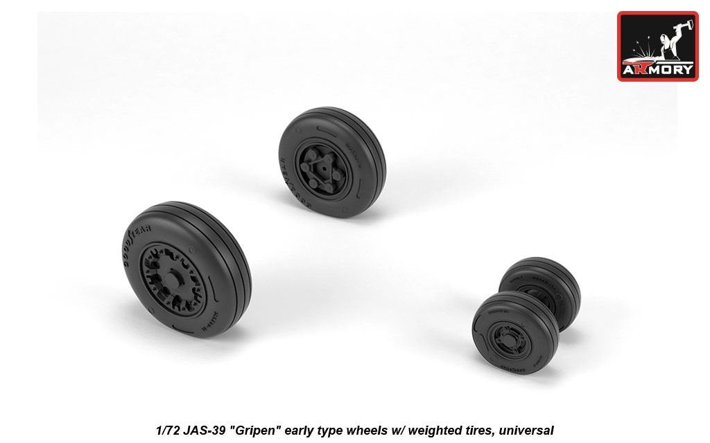 Armory Models AW72503 JAS-39 Gripen wheels w/ weighted tires, early 1/72 – image 2