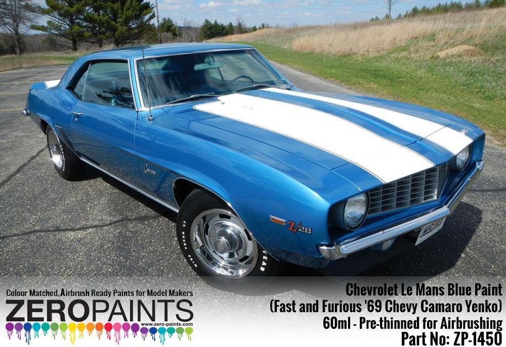 Zero Paints ZP-1450 Chevrolet Le Mans Blue Paint 60ml (Fast and Furious &amp;#39;69 Chevy Camaro Yenko) – image 2