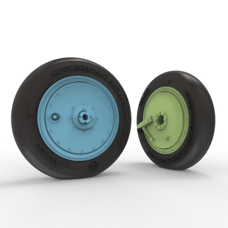 Quinta Studio QT48036 I-16 Wheels (late type) with separate hubs and weighted tires (all kits) 1/48 – immagine 3
