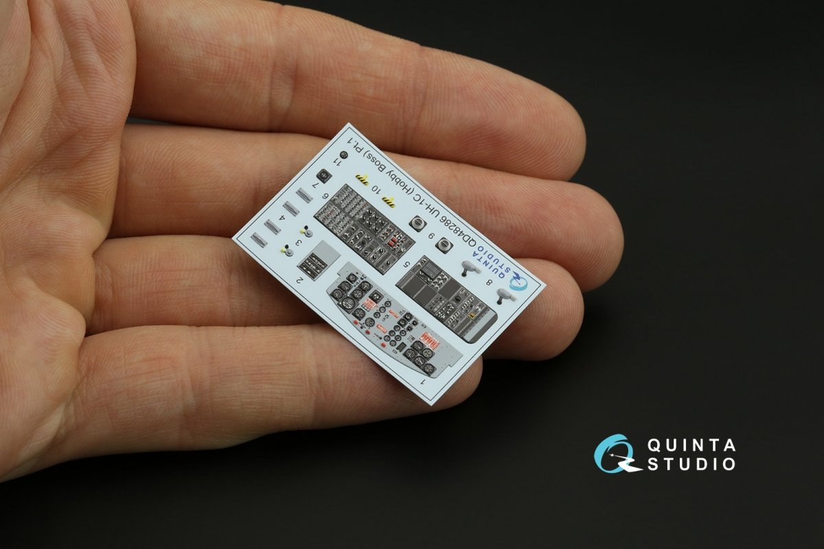 Quinta Studio QD48286 UH-1C 3D-Printed &amp;amp; colored Interior on decal paper (HobbyBoss) 1/48 – Bild 5