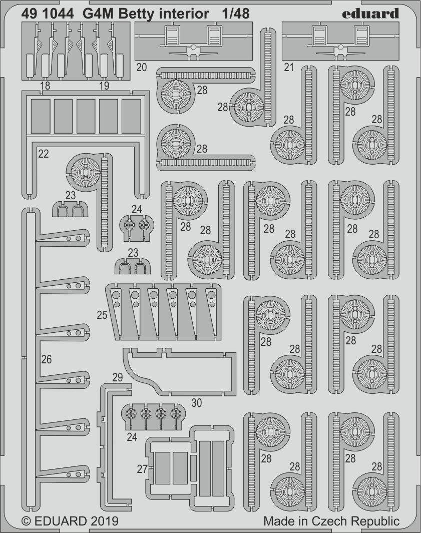 Eduard 491044 G4M Betty interior 1/48 TAMIYA – immagine 2