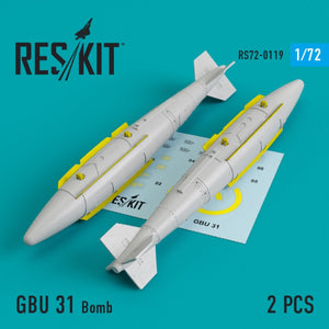 RESKIT RS72-0119 GBU-31 BOMBS (2PCS) 1/72