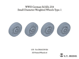 ET Model P35-101 WWII German Sd.Kfz.234 Small Diameter Weighted Wheels Type.1 1/35 – image 2