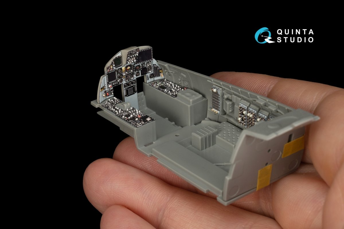 Quinta Studio QD48214 F-15C PAD-upgraded 3D-Printed &amp;amp; colored Interior on decal paper with resin parts (GWH) 1/48 – image 3
