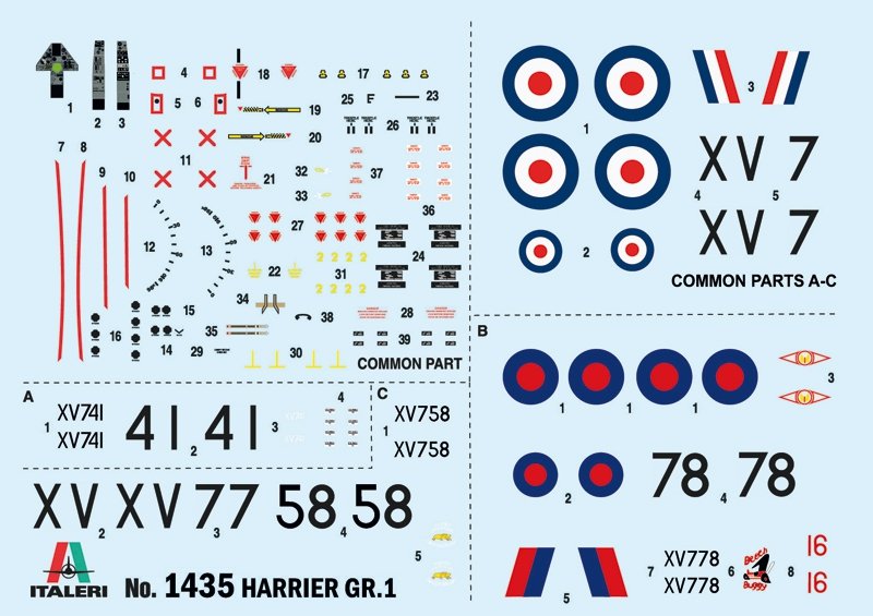 Italeri 1435 HARRIER GR.1 Transatlantic Air Race 50th 1/72 – Bild 2