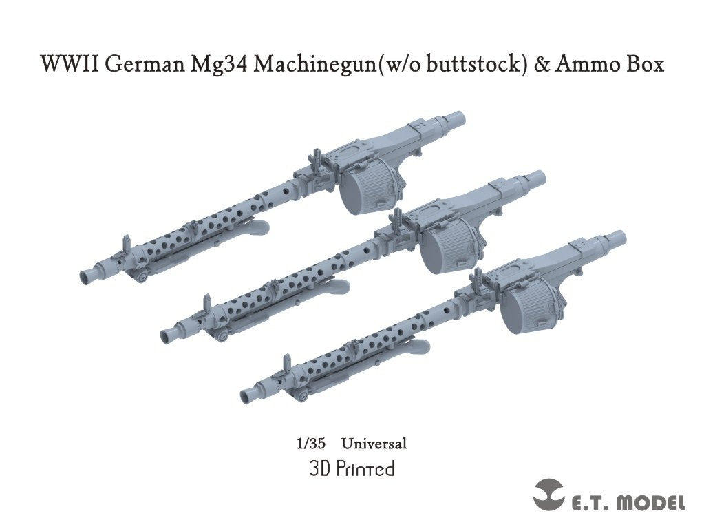 ET Model P35-214 WWII German Mg34 Machinegun (w/o buttstock) 1/35