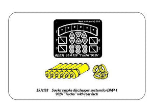Aber 35A128 Soviet smoke Discharges system for BMP-1 902V “Tucha” with rack 1/35 – obrázek 11