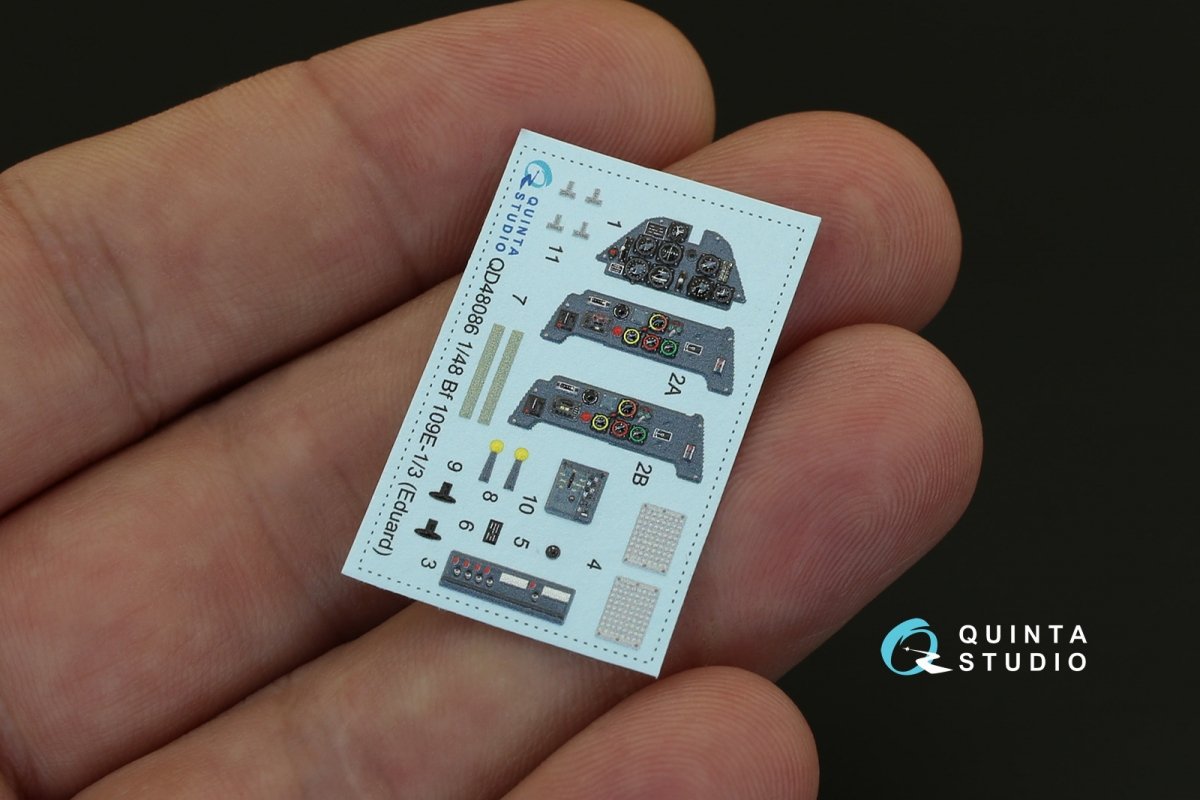 Intérieur imprimé en 3D et coloré sur papier décalcomanie Quinta Studio QD48086 Bf 109E-1/E-3 (pour kit Eduard) 1/48 – image 4