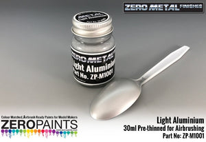 Zero Paints ZP-M1001 Light Aluminum Paint Zero Metal Finishes 30ml