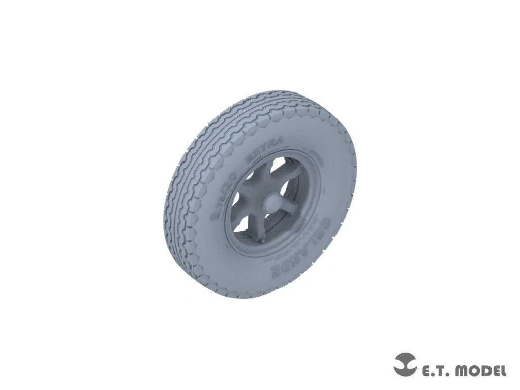 ET Model P35-134 WWII German Sd.Kfz.7(8t) Sagged Front Wheels &amp;amp; Spare Wheel Type.3 for Dragon / Trumpeter kit 1/35 – Bild 2