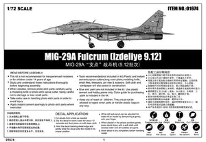 Trumpeter 01674 MIG-29A Fulcrum Izdeliye 9.12 – image 2