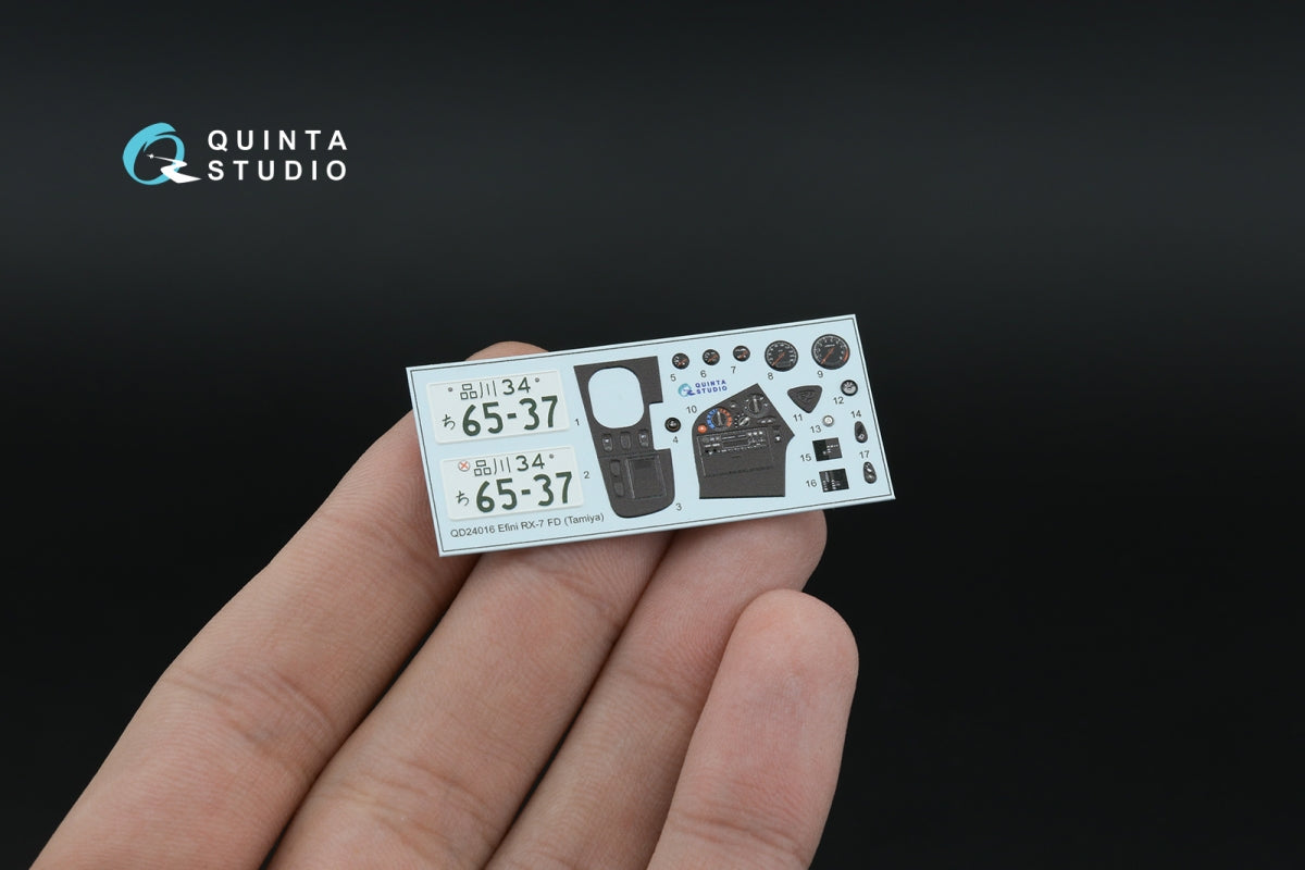 Quinta Studio QD+24016 Efini RX-7FD 3D-Printed &amp;amp; colored Interior on decal paper (Tamiya) (with metal sticker parts) 1/35 – image 6
