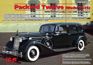 ICM 35535 Packard Twelve (Model 1936), WWII Soviet Leader&amp;#39;s Car with Passengers 1/35