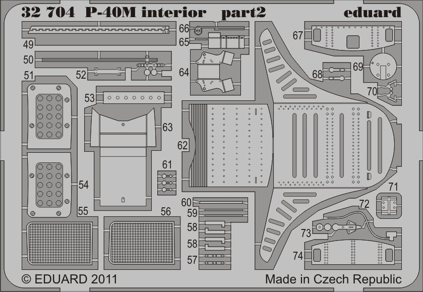 Eduard 32704 P-40M interior SA 1/32 Hasegawa – image 2