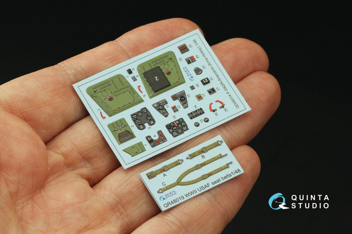 Quinta Studio QD48514 P-39Q/N Airacobra 3D-Printed colored Interior on decal paper (Arma Hobby) 1/48 – Bild 4