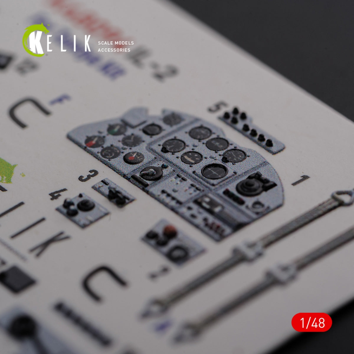 KELIK K48094 IL-2 Shturmovik interior 3D decals for Tamiya kit 1/48 – Bild 5