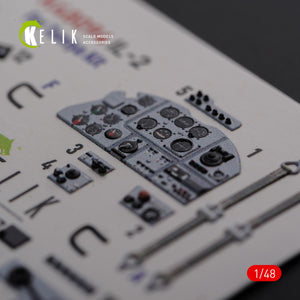 KELIK K48094 IL-2 Shturmovik interior 3D decals for Tamiya kit 1/48 – Bild 5