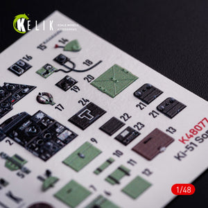 KELIK K48077 Ki-51 Sonia interior 3D decals for WingsyKits kit 1/48 – immagine 5