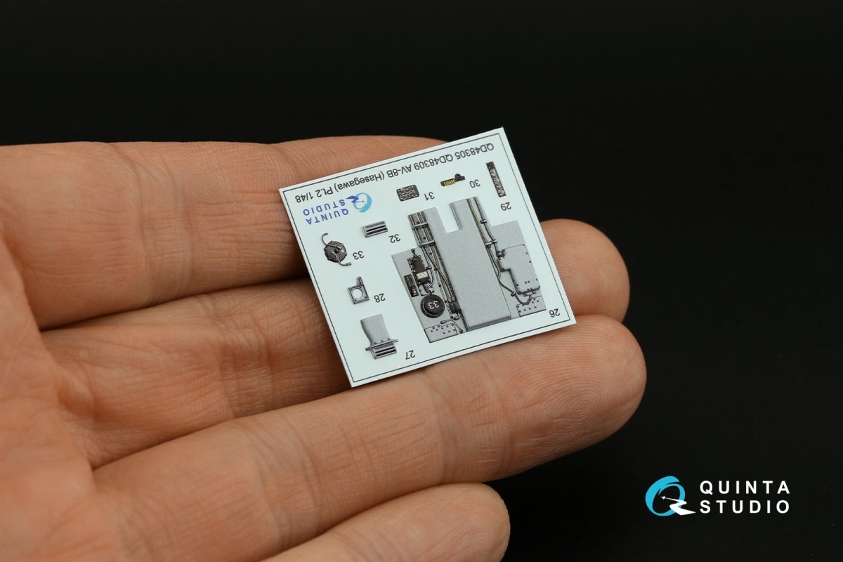 Quinta Studio QD48305 AV-8B Early 3D-Printed &amp;amp; colored Interior on decal paper (Hasegawa) 1/48 – obrázek 7