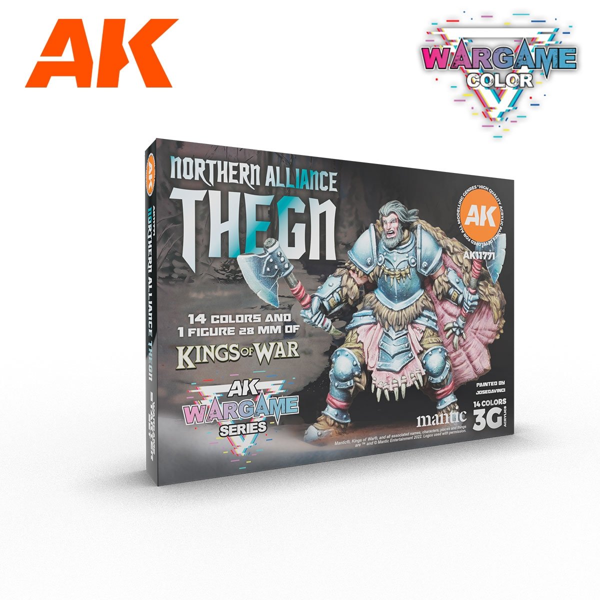 AK Interactive AK11771 NORTHERN ALLIANCE THEGN – WARGAME STARTER SET – 14 COLORS &amp; 1 FIGURE