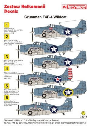 Techmod 32013 - Grumman F4F-4 Wildcat 1/32 – image 2