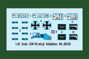 Hobby Boss 85528 ​​LKW 10t mil gl 1/35 – Bild 3