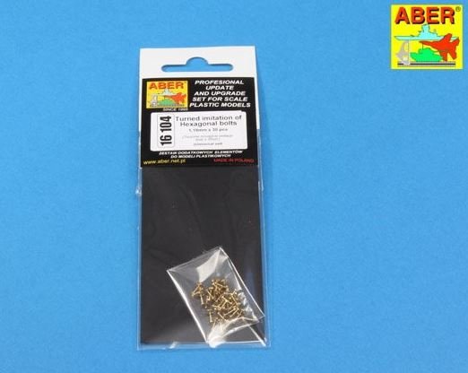 Aber 16104 Turned brass imitation screws 30 pcs - 1.19mm x 30 pcs. – Bild 2