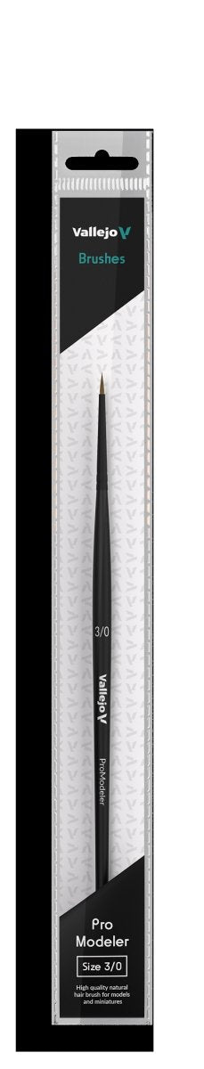 VALLEJO B01030 - Brosse - Modeleuse Pro - Poils naturels Ronde n° 3/0