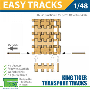 T-Rex Studio TR84007 King Tiger Transport Tracks Pattern 2 1/48 – image 5